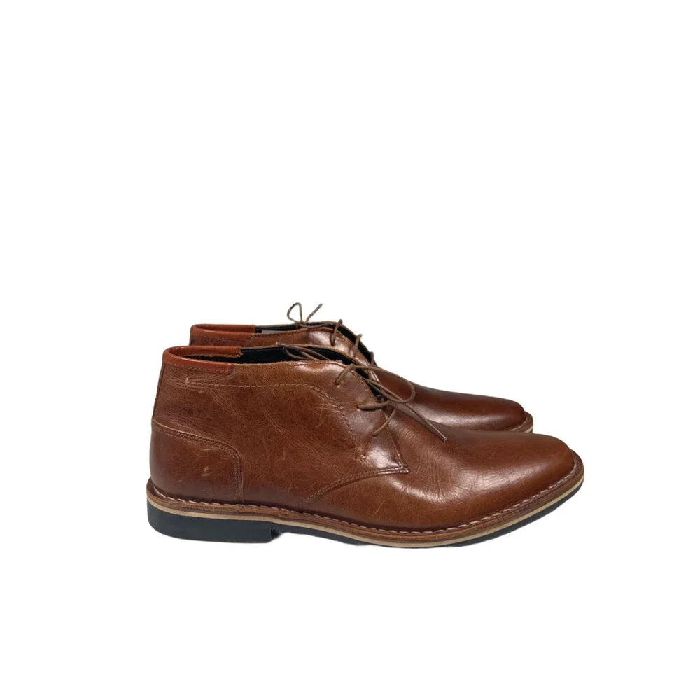 Steve Madden Men's Brown Leather Harken Ankle Chukka Boots - 13